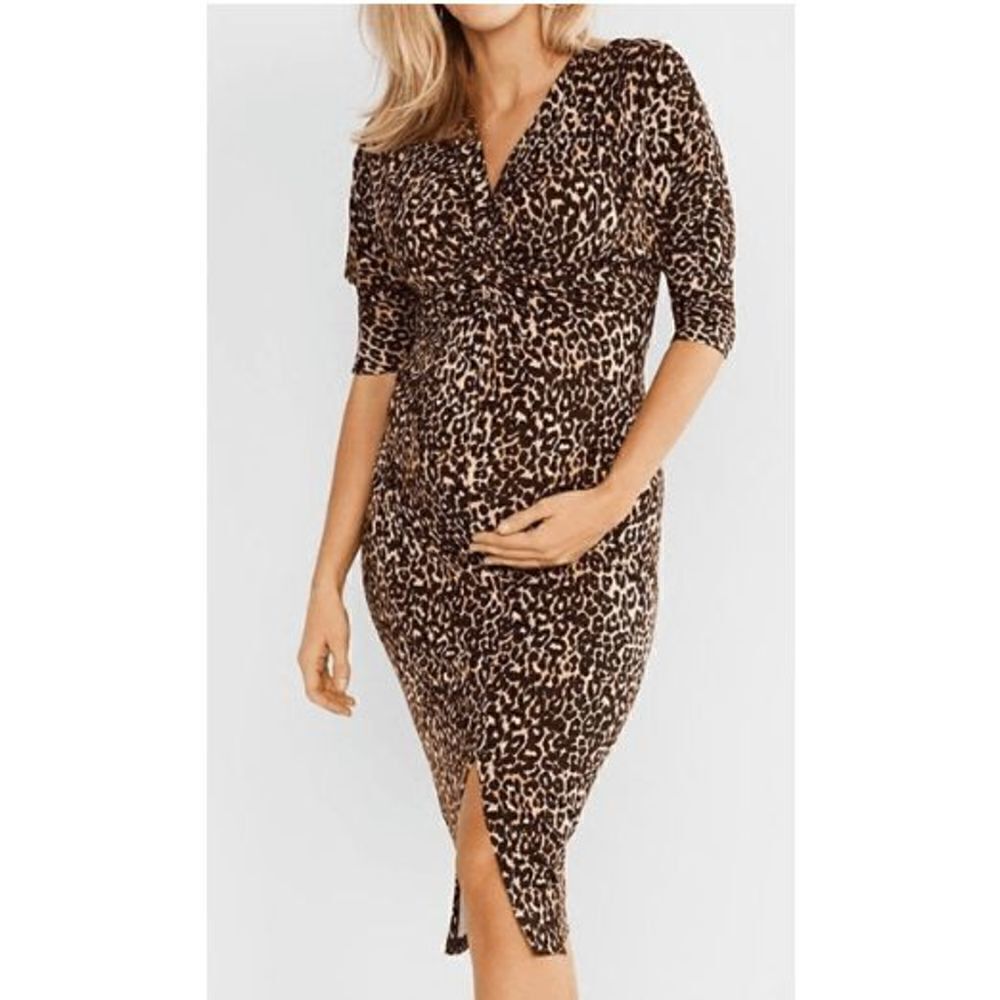 NWT Jessica Simpson‎ Maternity Lepoard print Dress Size Medium